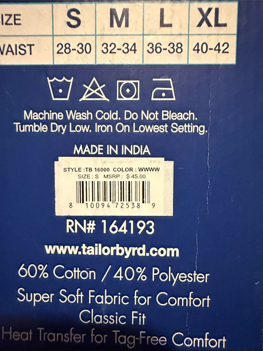 TailorByrd Men’s 4-Pack Classic Tank Tops White Size Small NIB